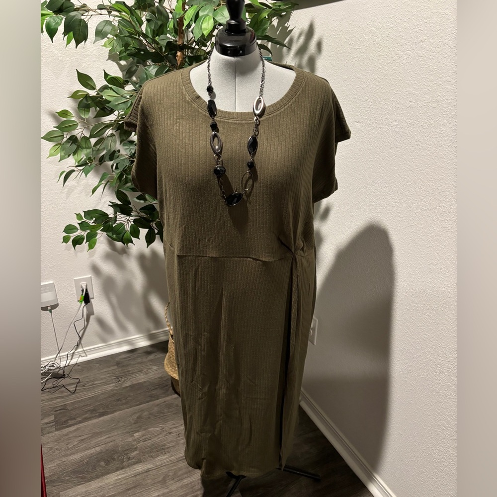 Maurices Olive Green Midi Dress